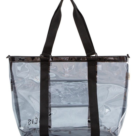 Beis Transparent Black Beach Tote Bag - Picture 4 of 13